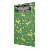 Mini Porte-bloc chiens chanceux avec l'arrière - plan d'os (Angle2)