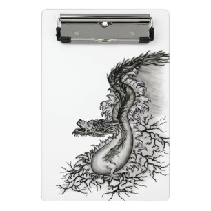 Mini Porte-bloc Chine Dragon, noir et blanc Design en Tattoostyl
