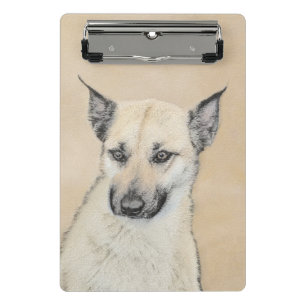 Mini Porte-bloc Chinook (Oreilles Pointées) Peinture - Art Chien o