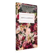 Mini Porte-bloc Chrysanthème romantique sur Gossamer Pink (Incliné)