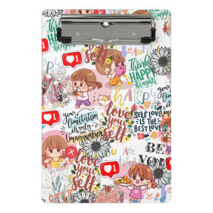 Mini Porte-bloc Citation motivante mignonne – Positive Kawaii