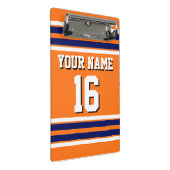 Mini Porte-bloc Citrouille Orange avec Marine White Stripes Team J (Incliné)
