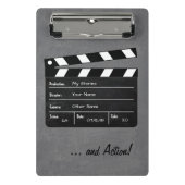 Mini Porte-bloc Clapperboard avec votre texte!  (Devant)