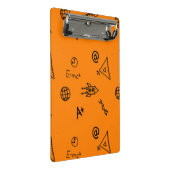 Mini Porte-bloc Classe scientifique sur orange (Incliné)