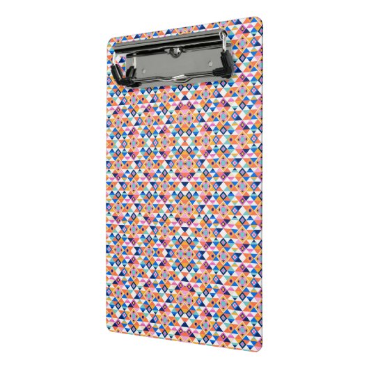 Mini Porte-bloc Clipboard with vibrant geometric pattern  (Angle2)
