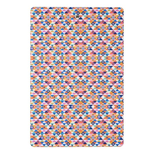 Mini Porte-bloc Clipboard with vibrant geometric pattern (Dos)