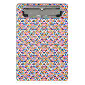 Mini Porte-bloc Clipboard with vibrant geometric pattern (Devant)
