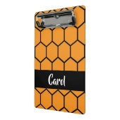 Mini Porte-bloc Clôture noire en orange (Angle2)