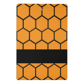 Mini Porte-bloc Clôture noire en orange (Dos)
