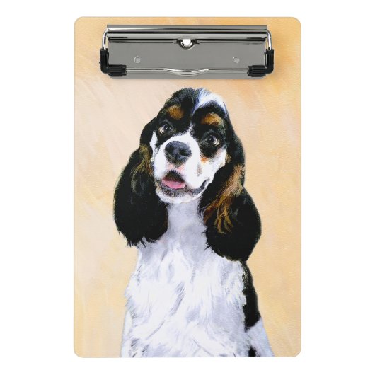 Mini Porte-bloc Cocker Spaniel (Parti) Peinture - Art original de (Devant)