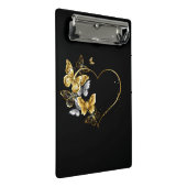 Mini Porte-bloc Coeur aux papillons d'or (Incliné)