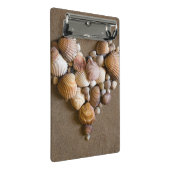 Mini Porte-bloc Coeur de Valentine fait avec des coquilles (Incliné)