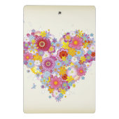 Mini Porte-bloc Coeur floral avec des papillons (Dos)