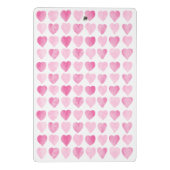 Mini Porte-bloc Coeurs d'aquarelle rose mignonne (Dos)
