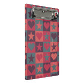 Mini Porte-bloc Coeurs et rose de profil sous convention (Incliné)