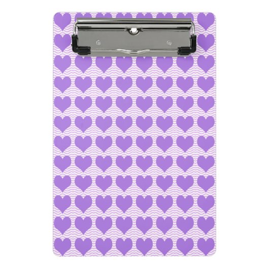 Mini Porte-bloc Cœurs violets (Devant)