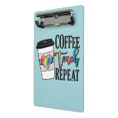 Mini Porte-bloc Coffee Teach Repeat - Fun Teacher Life (Angle2)