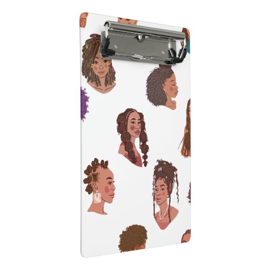 Mini Porte-bloc Coiffures de filles noires (Incliné)