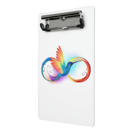Mini Porte-bloc Colibri arc-en-ciel avec symbole Infinity (Angle2)