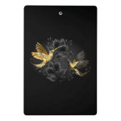 Mini Porte-bloc Colibri noir et or (Dos)