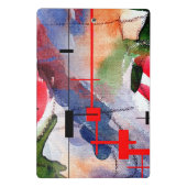 Mini Porte-bloc collage d'art abstrait, médias mélangés et (Dos)