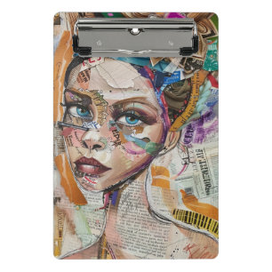 Mini Porte-bloc Collage de visage de scrapbook vintage (6)
