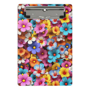 Mini Porte-bloc Colorful Pretty Flowers Motif-20240