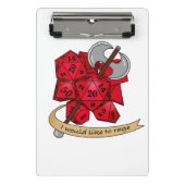 Mini Porte-bloc Conception de dés barbares (Devant)