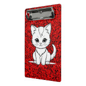 Mini Porte-bloc Conception de dessin au trait de chat stylisé-5231 (Angle2)