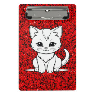 Mini Porte-bloc Conception de dessin au trait de chat stylisé-5231