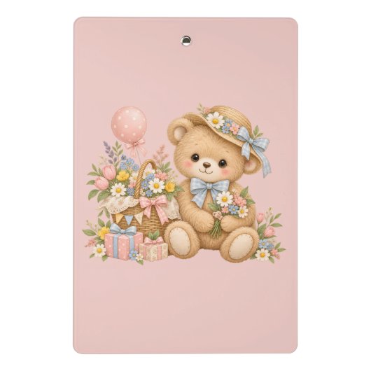 Mini Porte-bloc Conception de fête de nounours mignon (Dos)
