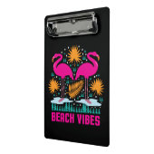 Mini Porte-bloc Conception de flamants roses de vibes de plage (Angle2)