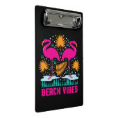 Mini Porte-bloc Conception de flamants roses de vibes de plage (Incliné)