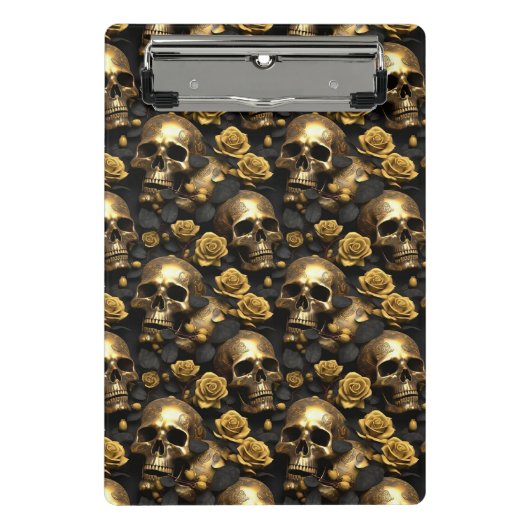 Mini Porte-bloc Conception de la série A Skull and Roses 8 (Devant)