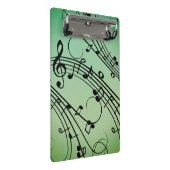 Mini Porte-bloc Conception de musique verte Notes Fantaisie (Incliné)