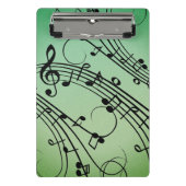 Mini Porte-bloc Conception de musique verte Notes Fantaisie (Devant)