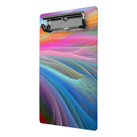 Mini Porte-bloc Conception des plumes arc-en-ciel (Angle2)