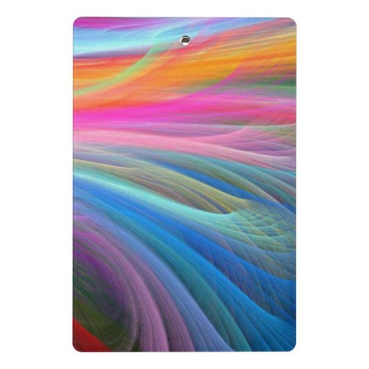 Mini Porte-bloc Conception des plumes arc-en-ciel (Dos)