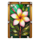 Mini Porte-bloc Conception florale dans un cadre doré (Dos)