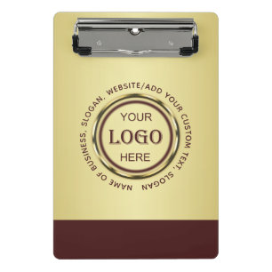 Mini Porte-bloc Conception or or en rouge foncé, logo ou photo dan