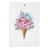 Mini Porte-bloc Cône rose Sakura crème glacée gaufre (Dos)