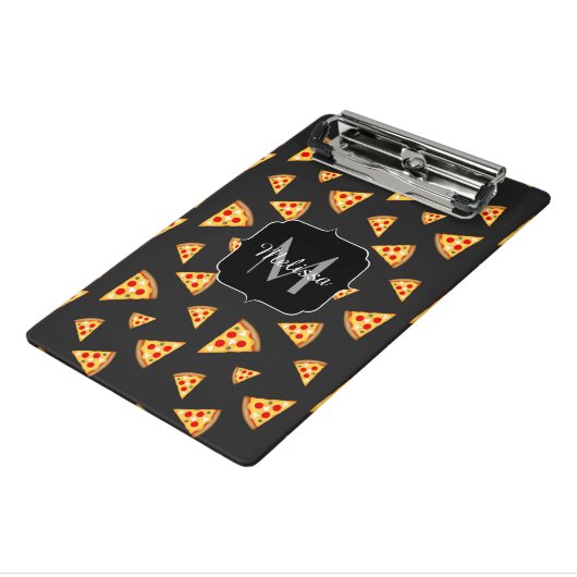 Mini Porte-bloc Cool et amusante pizza tranches motif Monogram (Angle3)
