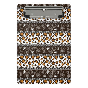 Mini Porte-bloc Copie africaine avec le motif de peau de guépard
