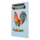 Mini Porte-bloc Coq de combat bleu rouge (Angle2)