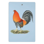 Mini Porte-bloc Coq de combat bleu rouge (Dos)