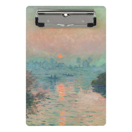 Mini Porte-bloc Coucher de soleil de Monet sur la Seine Impression (Devant)
