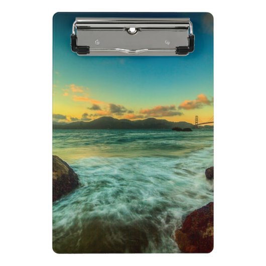 Mini Porte-bloc Coucher du soleil à la plage de Baker (Devant)