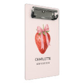 Mini Porte-bloc Couleur d'eau mignonne Bow Coquette Monogramme (Incliné)