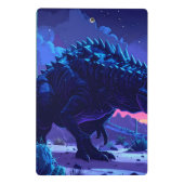 Mini Porte-bloc Course nocturne de T-Rex néon (Dos)