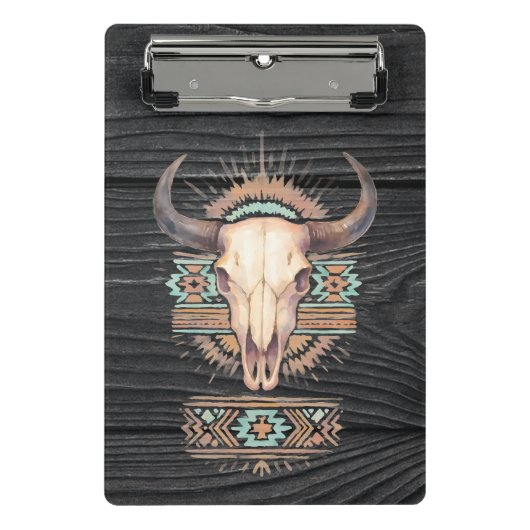 Mini Porte-bloc Crâne de Boho Aztec (Devant)